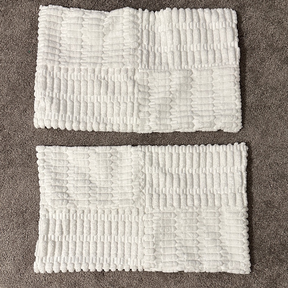 White 24 x 12 Decorative Pillow Covers